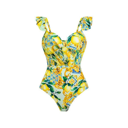 Lemon Ruffle Riviera Swimset