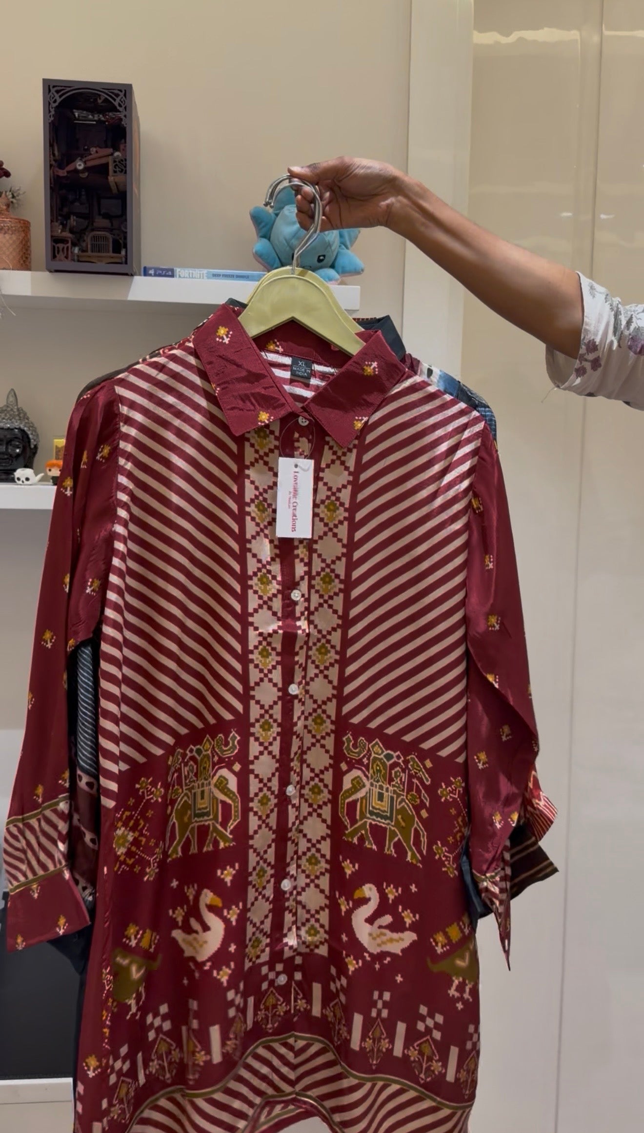 Ajrak Summer Crepe Shirt