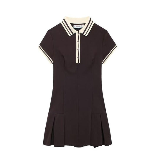 Preppy chic pleated dress