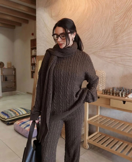 Velour Three Pc Luxe Knit cords set