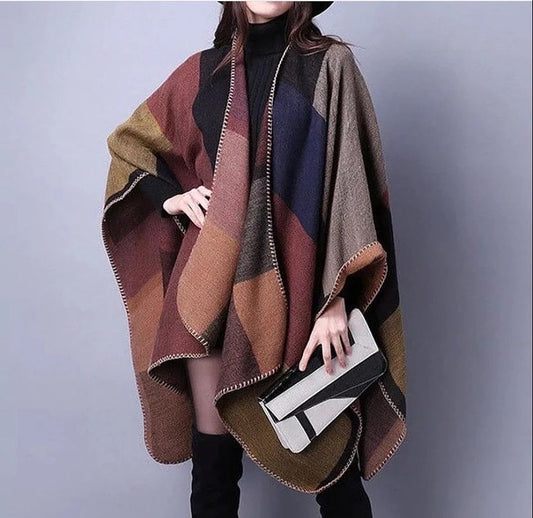 Cashmere Vintage Plaid Shawl