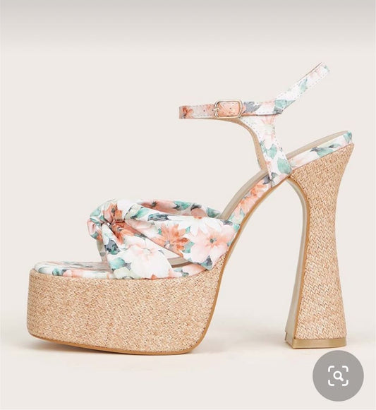 Zoey Floral Platform Heels
