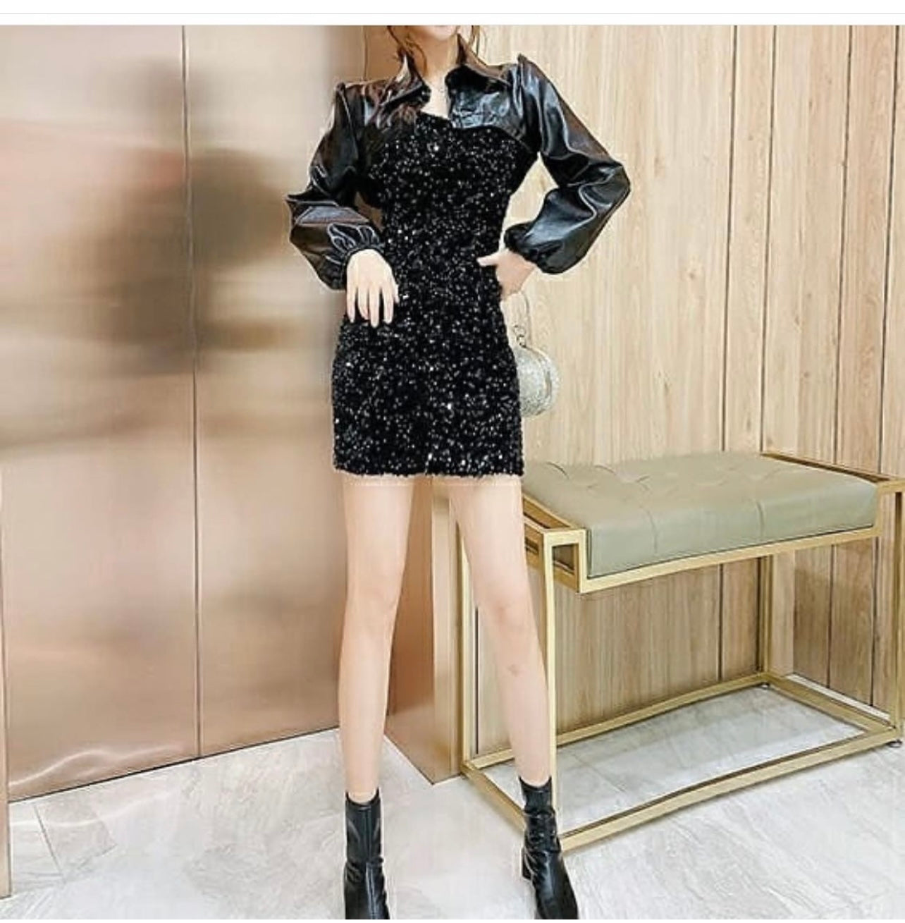 Sequins dress with jacket