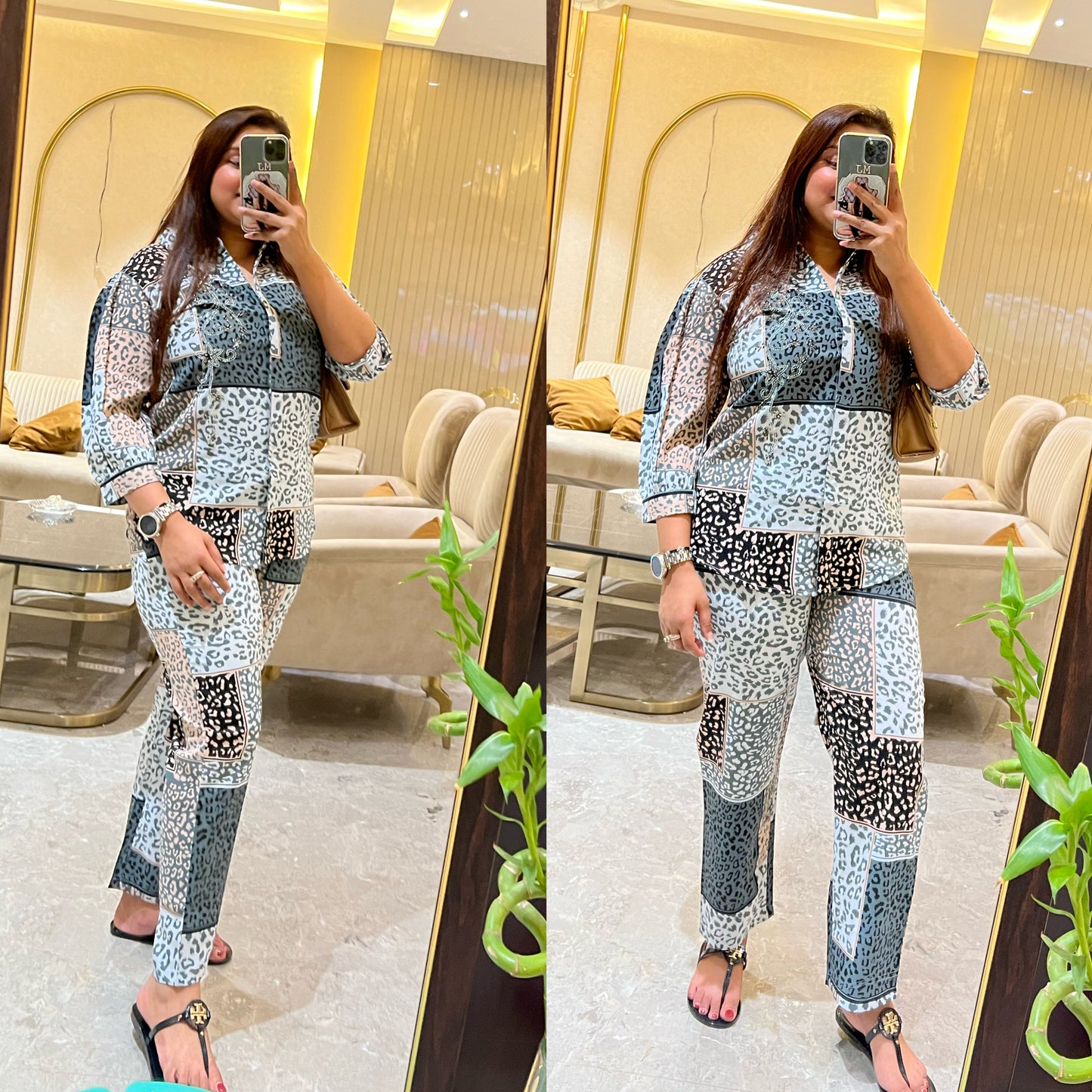 Leopard Printed Cords Set