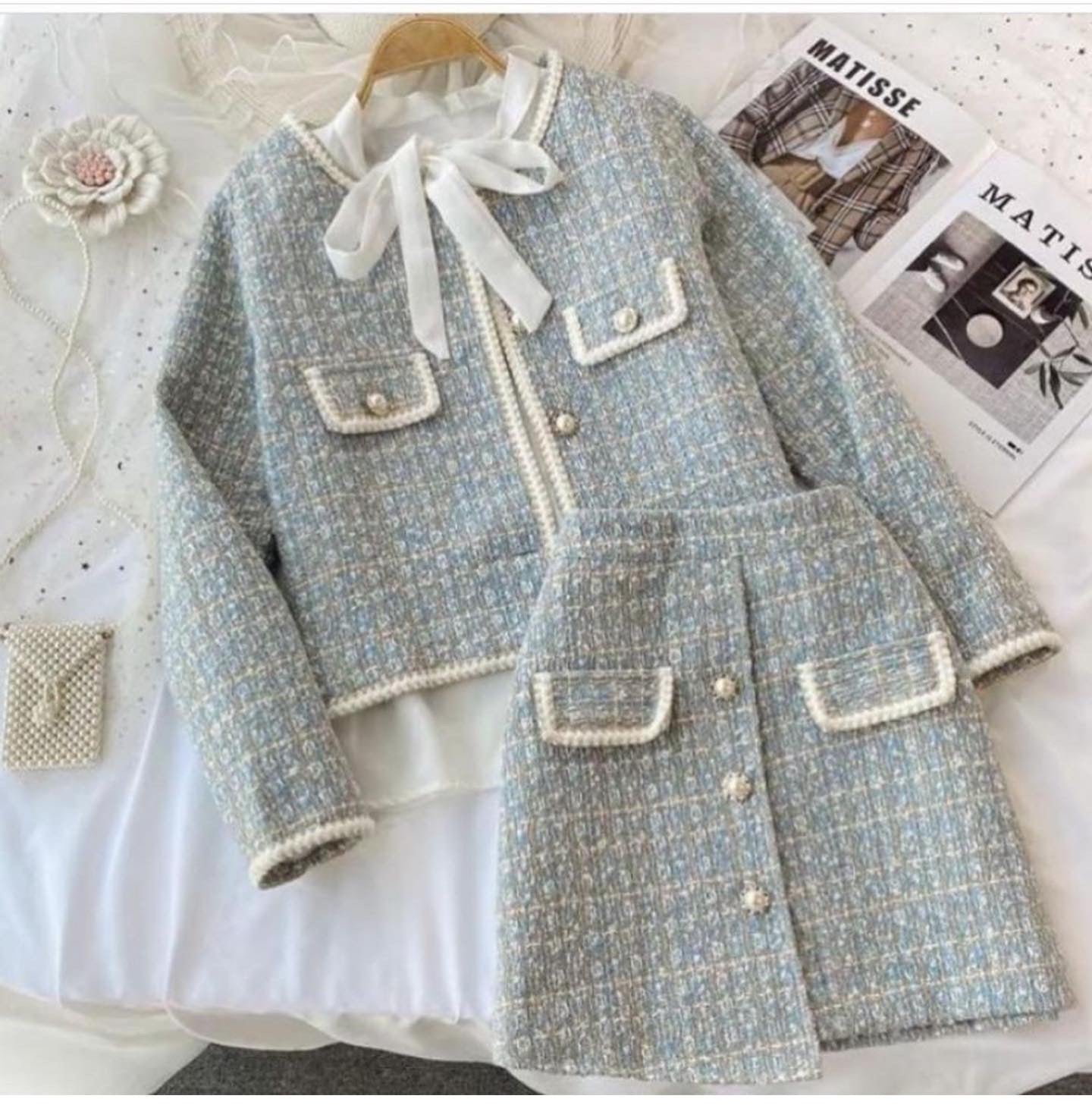 Maura Luxury Tweed Set