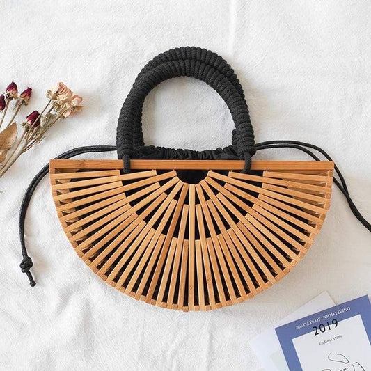 Luxury Half Moon Bamboo Bag