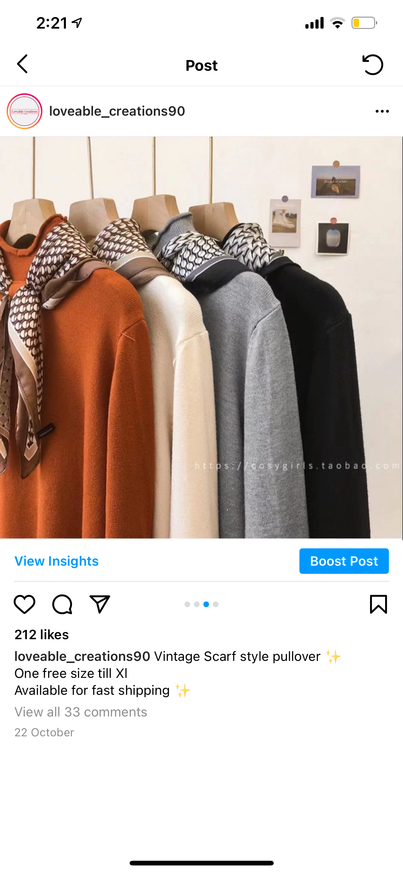 Vintage Scarf Style Sweater