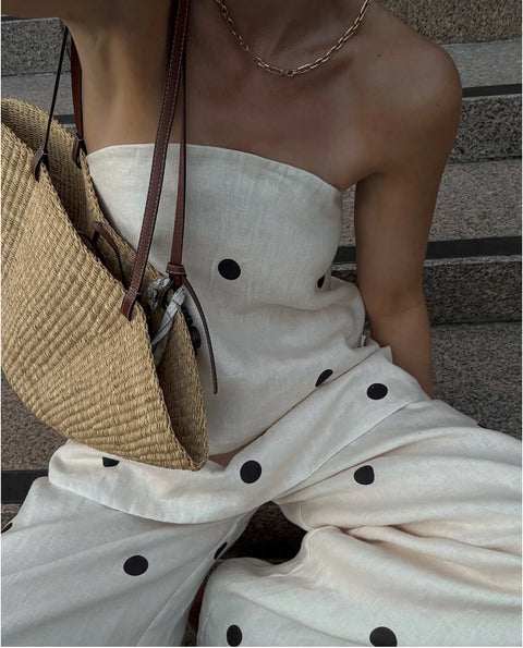 Polka Dot Strapless Coords