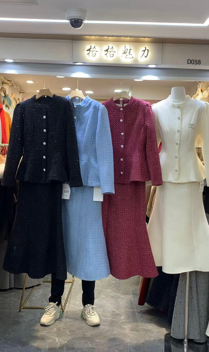 Chira Luxe Tweed Skirt Set
