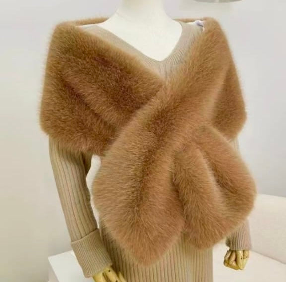 Crimson Elan Fur Wrap