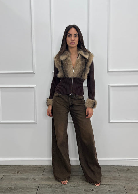 Fur Allure Knit Jacket