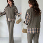 Plaid Knit Luxe Cords Set