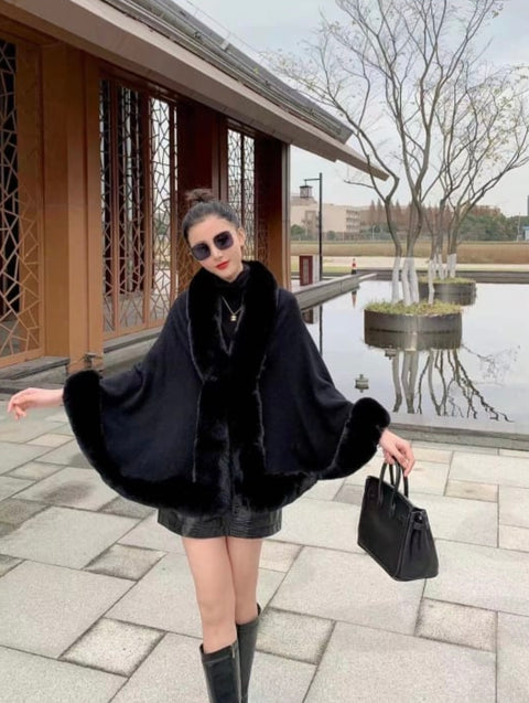 Janell Faux Fur Cape