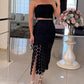 Aliana Laser Cut Skirt Set