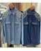 Denim Pearl Embellished Shirt