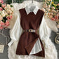 Fushion warm shirt dress