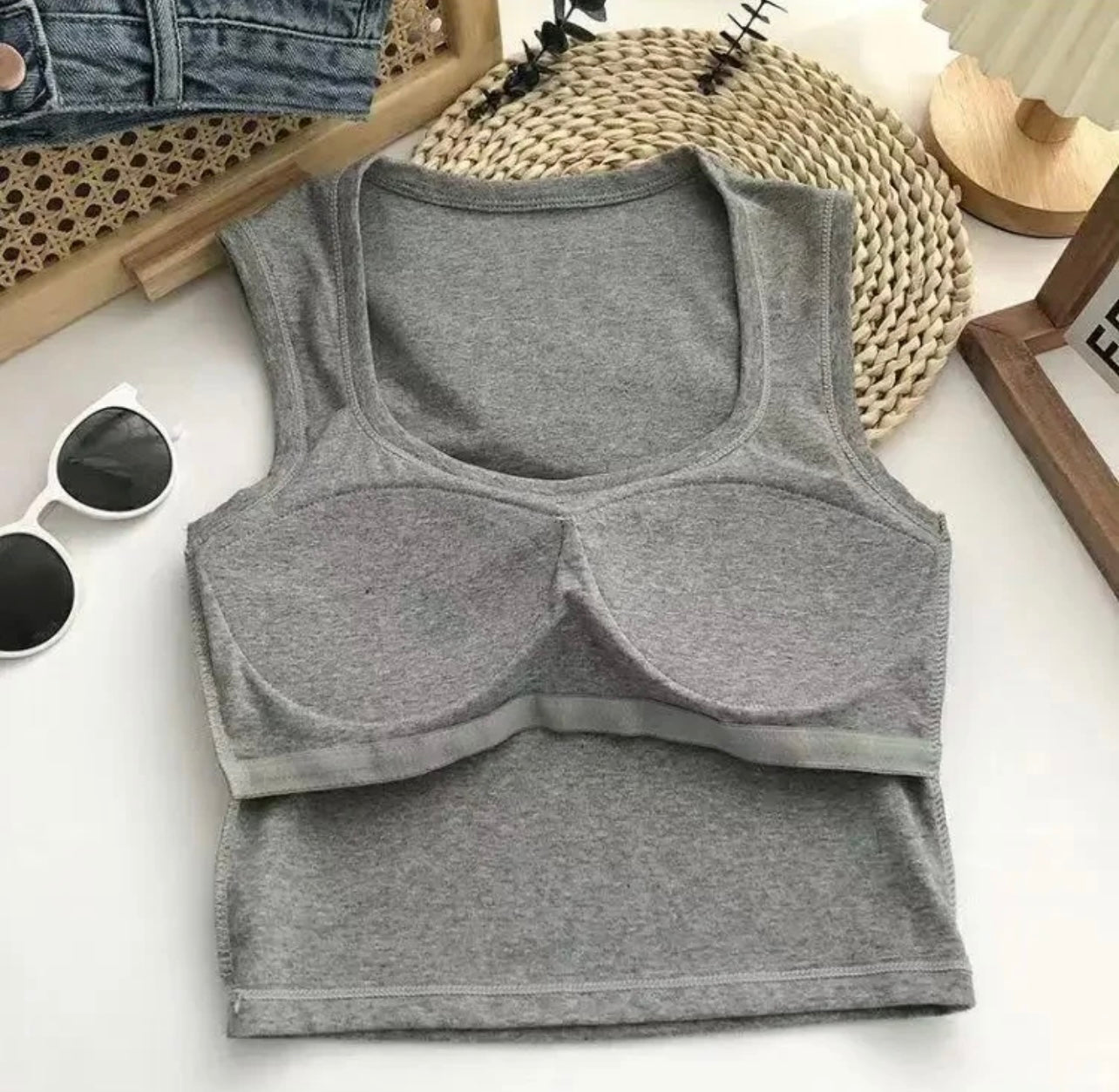 Lovito Tank Tops With Inbuilt Bra