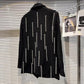 Luxury Rhinestone Fringe Blazer