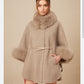 Chloris Wool Belted Cape