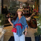 Denim Bow Bluose