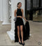 Midnight Muse Ruffle Gown