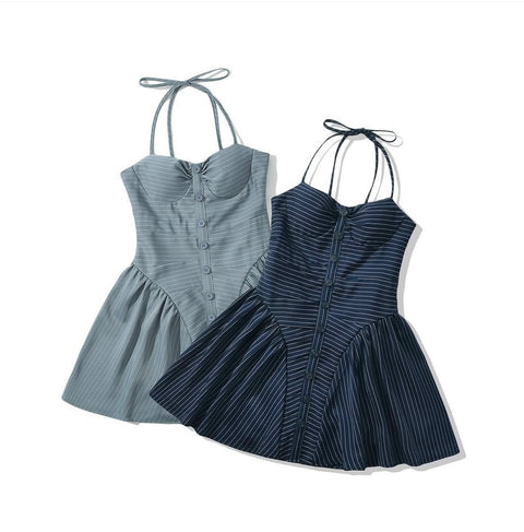 Melody Pinstripe Mini Dress