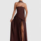 Cocoa Luxe Slit Dress