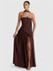 Cocoa Luxe Slit Dress