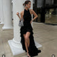 Midnight Muse Ruffle Gown