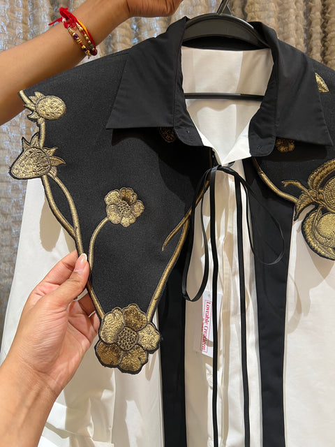 Golden Bloom Luxe Shirt