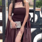 Cocoa Luxe Slit Dress