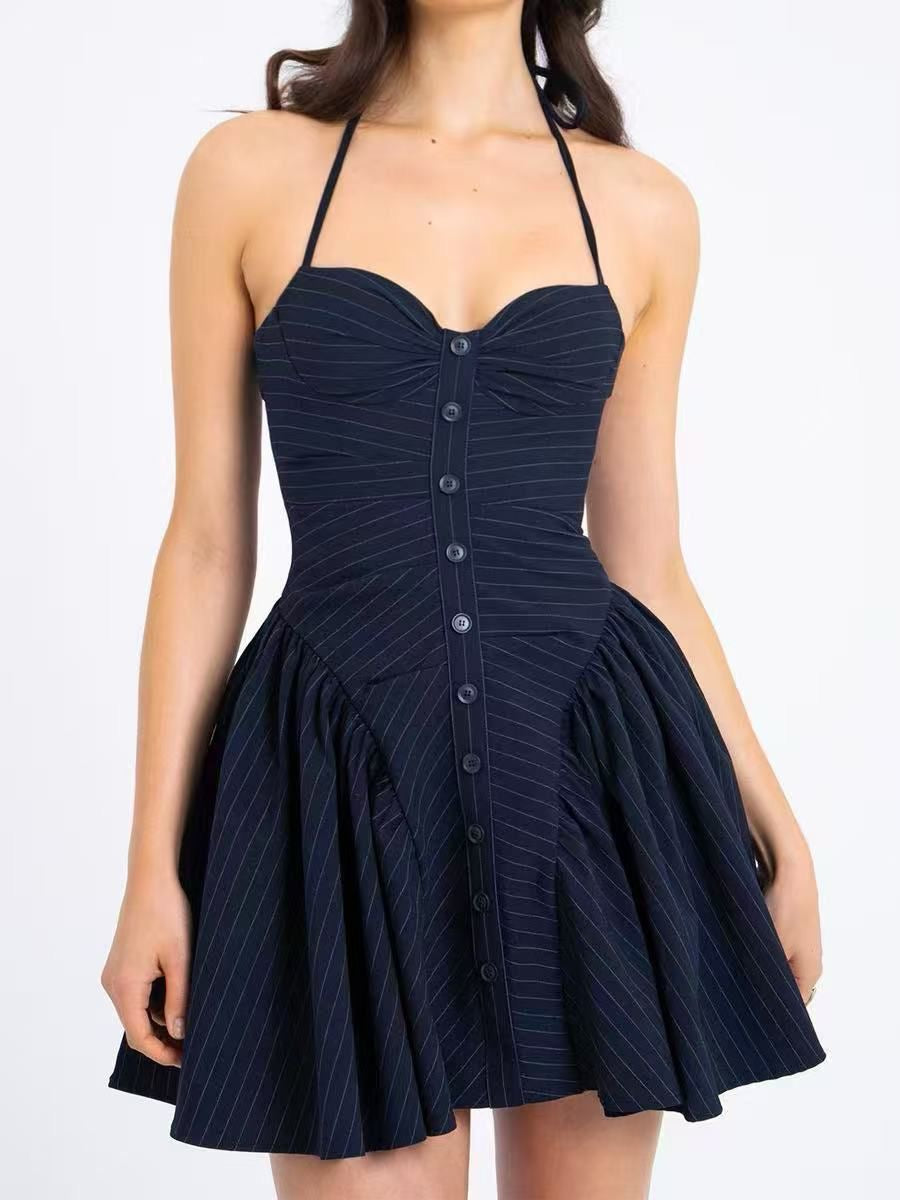 Melody Pinstripe Mini Dress
