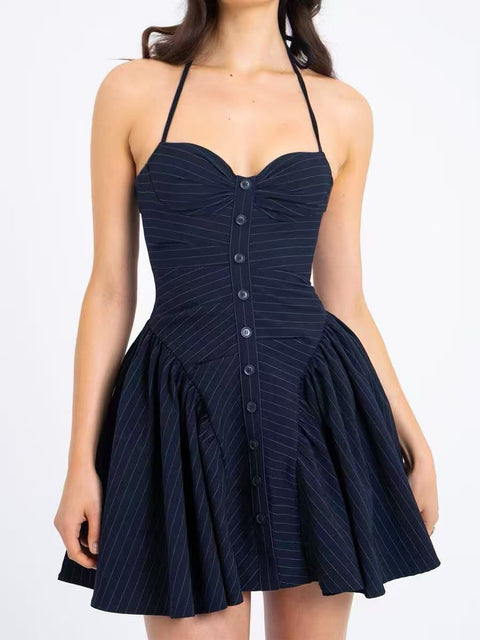 Melody Pinstripe Mini Dress