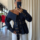 Riana Studded Denim Bluose