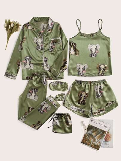 Tracy cute 7 pc nightwear set