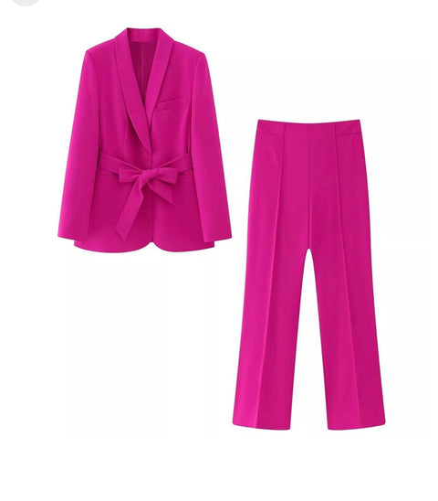 Pink Blazer Pant Set