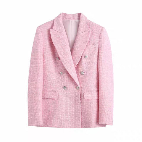 Tweed Blazer Shorts Set