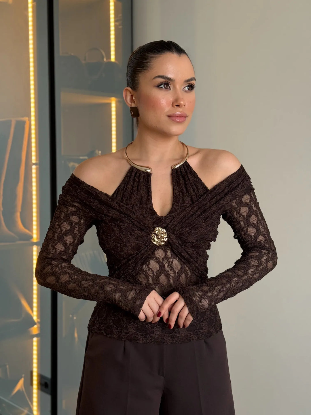 Aveline Drape Lace Top