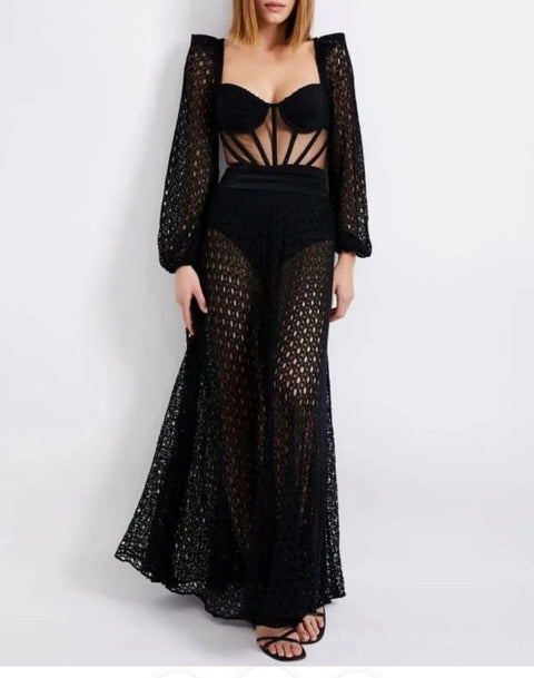 Femella Statement Beach Dress - Swimsuit attached with skirt (Resort Wear)