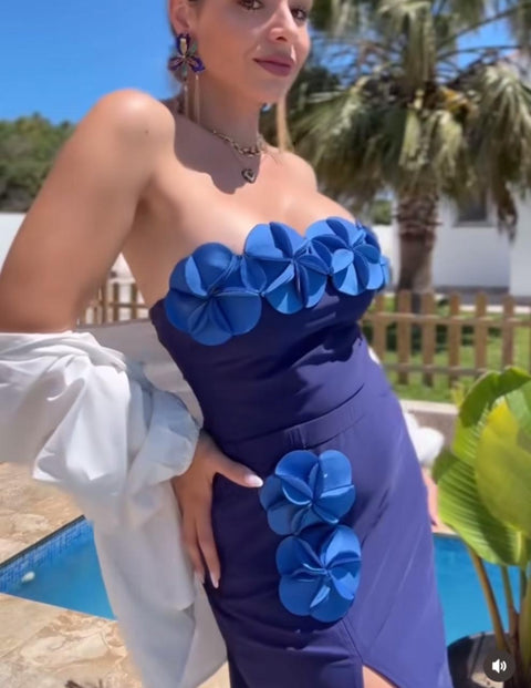 Luna Bloom Luxe Swimsuit with sarong