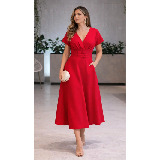 Scarlet Grace Midi Dress