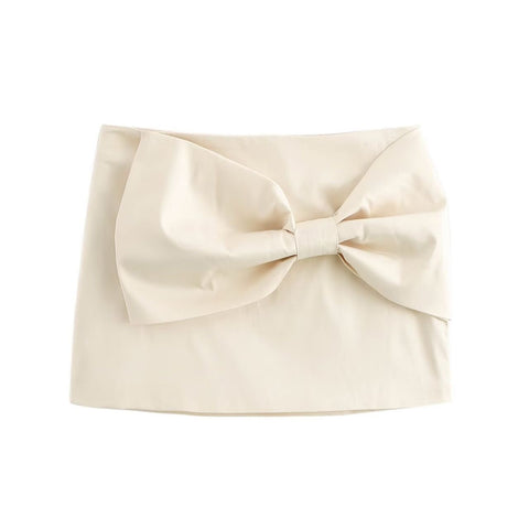 Satin Bow Skirt