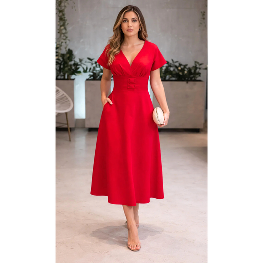 Scarlet Grace Midi Dress