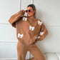 Bow knitted Wollen Cords