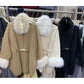 Chloris Wool Belted Cape