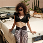 Flax Ruffle Bikini with sarong set