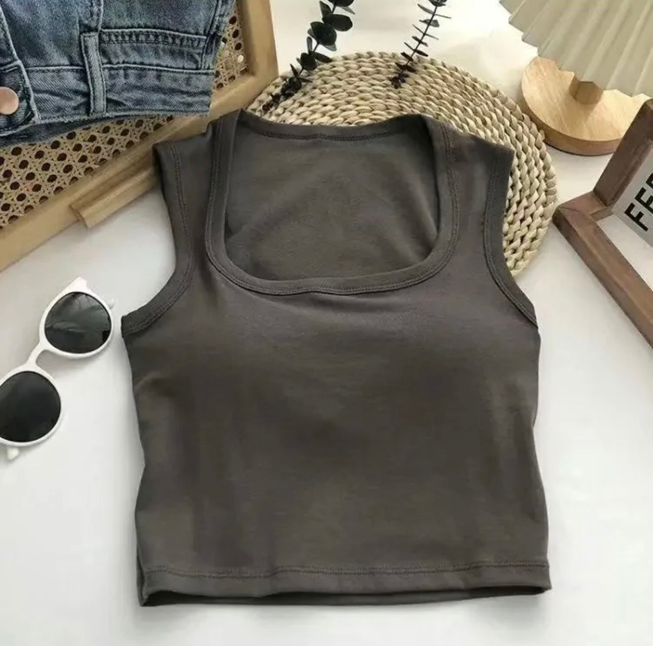 Lovito Tank Tops With Inbuilt Bra