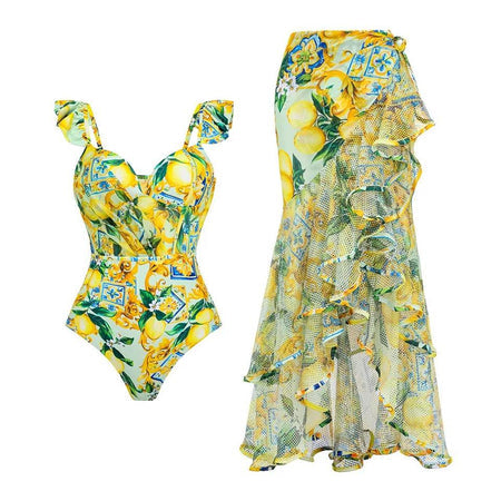Lemon Ruffle Riviera Swimset