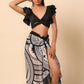 Flax Ruffle Bikini with sarong set