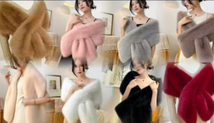 Crimson Elan Fur Wrap